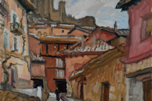 酒店门口的雪景